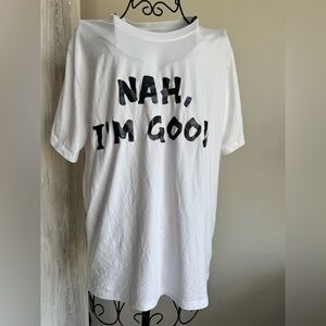 MANFINITY White T-Shirt with Black Label